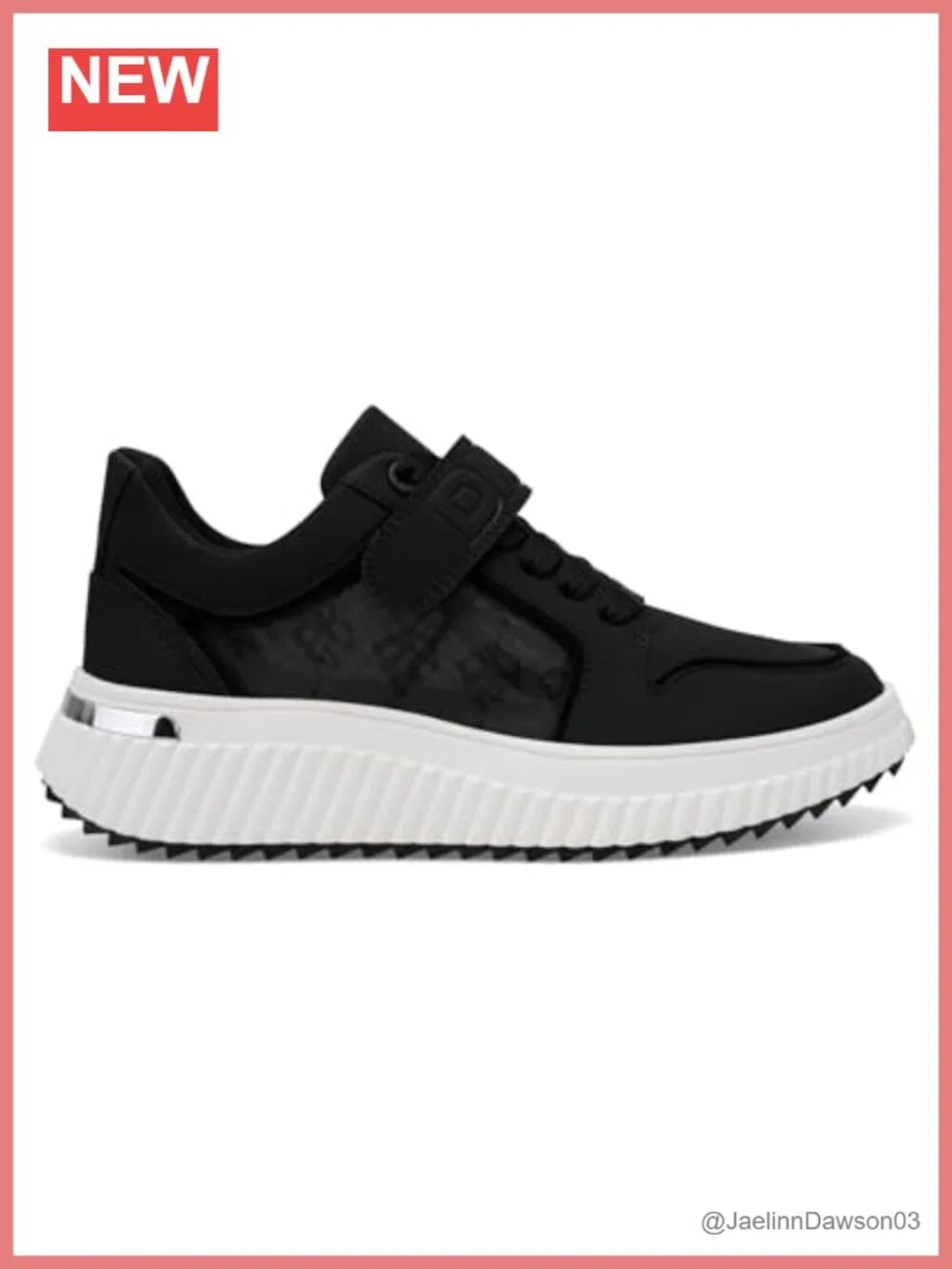 DKNY Women's Loami Platform Sneaker Faux Leather Lace-Up Athletic Shoe